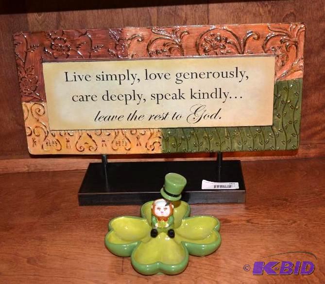 lot 161 image: Irish condiment and metal decorated sign....