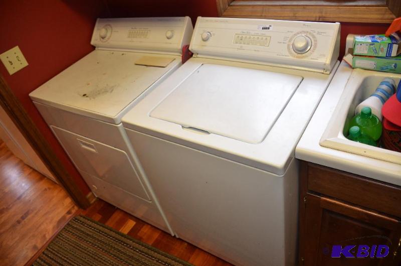 lot 186 image: Whirlpool Washer LSC8244E & Dryer LGC8858...