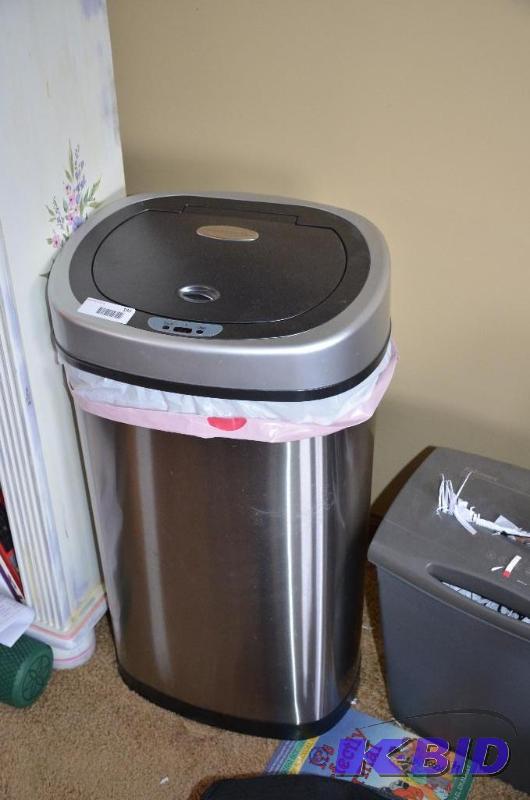 lot 193 image: Ninestars motion sensing trash can 27" t...