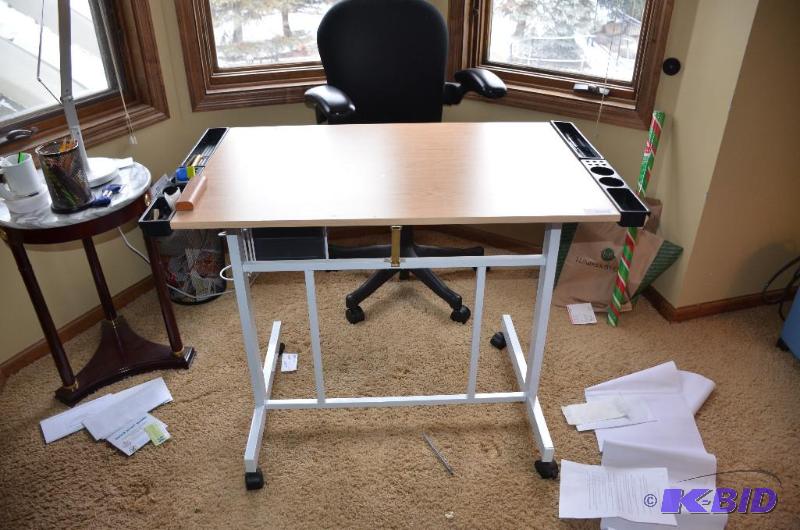lot 196 image: Herman Miller chair with Desk 24x41x30"....