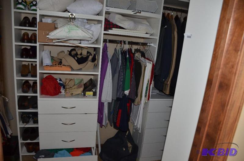lot 213 image: White Closet Organization system 95" x 8...