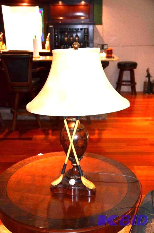 lot 22 image: Golf lamp 29" tall...