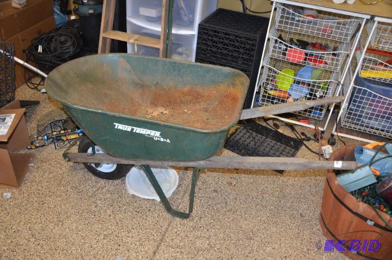 lot 244 image: True Temper wheel barrow...