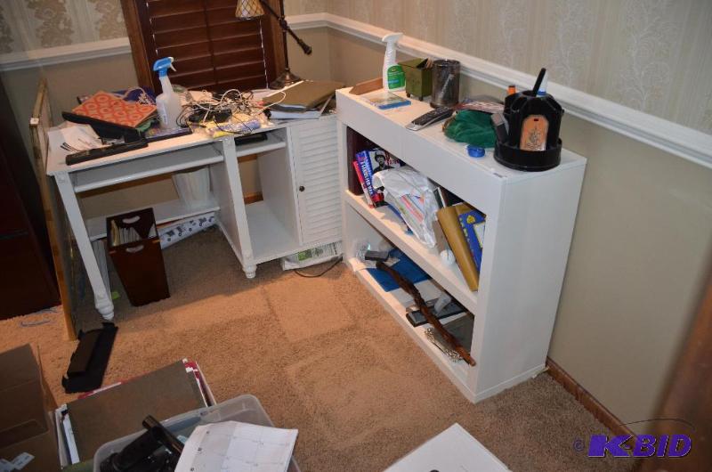 lot 294 image: Desk and matching bookshelf...