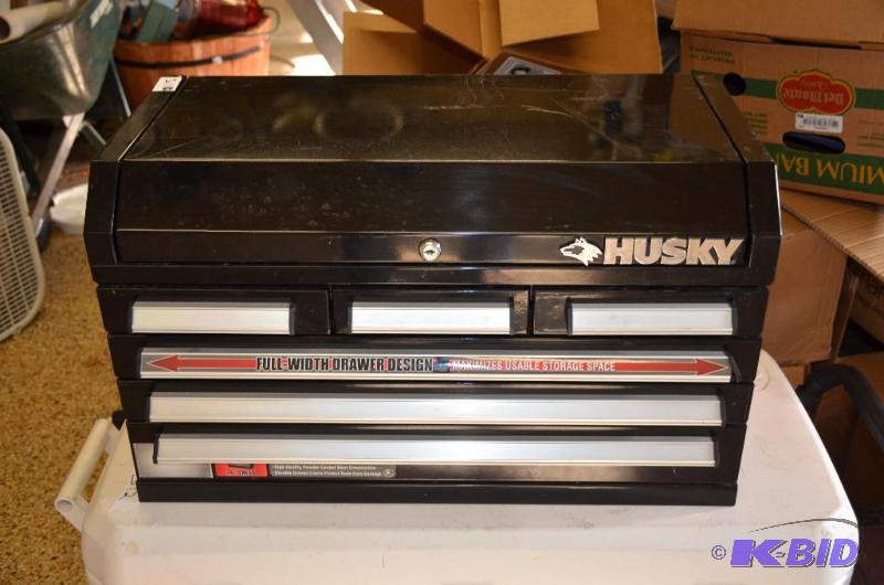 lot 311 image: Husky tool chest powder coated with contents ...