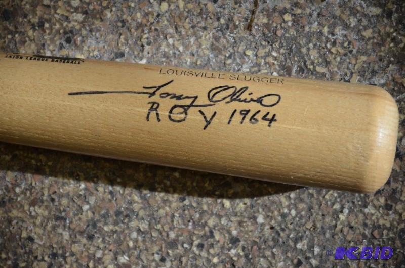 lot 331 image: Autographed Tony Oliva Minnesota Twins bat, c...