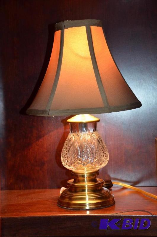 lot 36 image: Waterford glass lamp 15"...