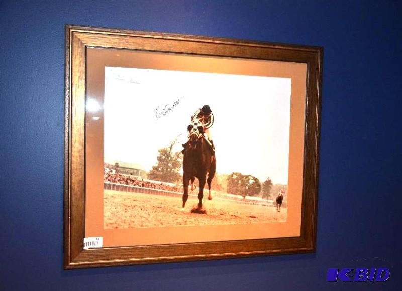 lot 39 image: Signed autograph photo of jockey&nbspRon Tur...