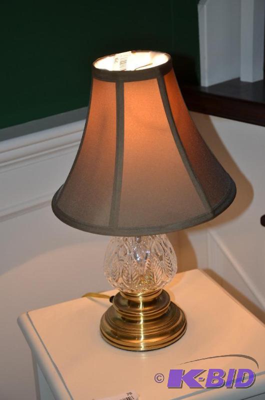 lot 79 image: Waterford glass lamp 16" tall...