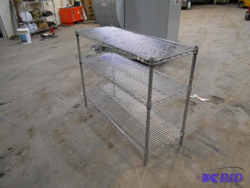 lot 7 image: Chrome Wire Shelf. NSF.