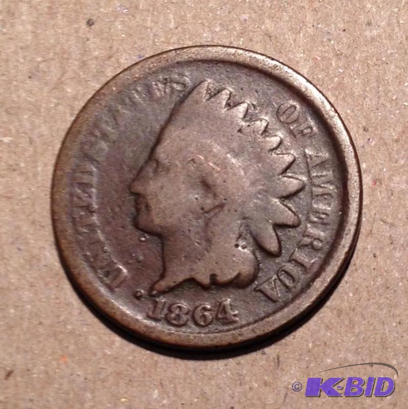1864 Civil War Dated Indian Head Cent Better Date