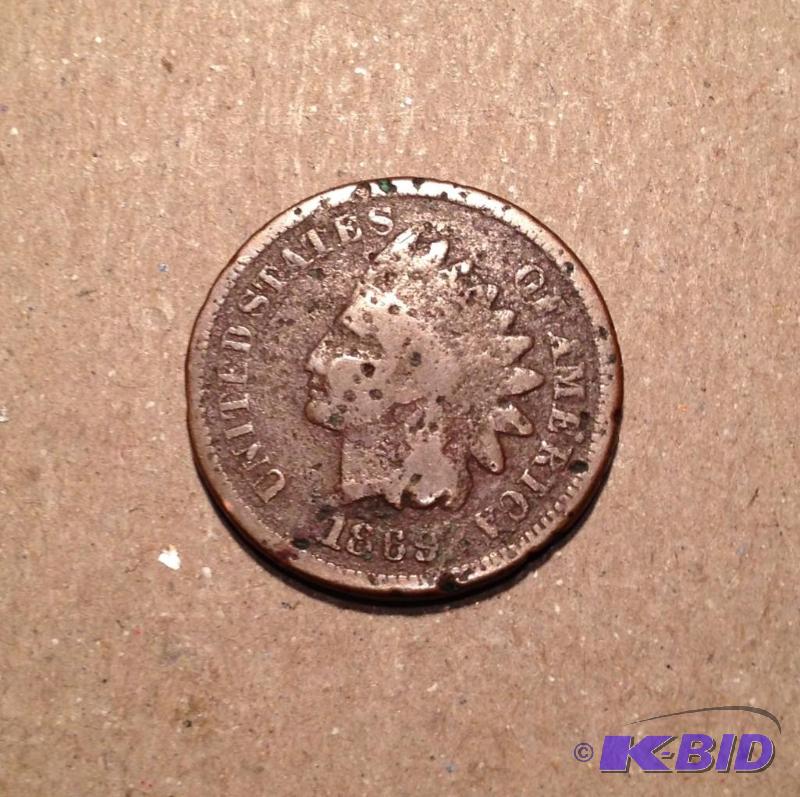 1869 Key Date Indian Head Cent