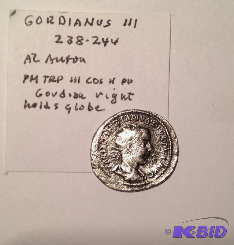 Ancient Roman Silver Gordian III Minted only 6 Years 238-244 AD 1500  Years Old Rare