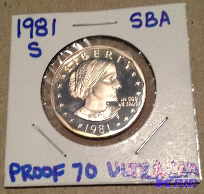 1981-S Susan B Anthony Proof Dollar PR70 Ultra Cameo only issued in proof for 4 years