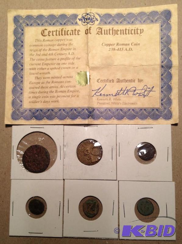 Lot of 6 Ancient Roman 1500 Year Old Coins Mixed RulersTypes