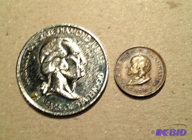 1706-1790 Dated Benjamin Franklin and 1889-1964 George Washington Coins