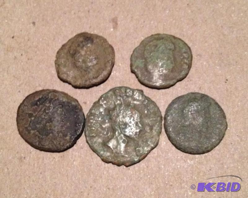 Lot of 5 Ancient Roman Coins 1500 Years Old a Piece of  Ancient Rome