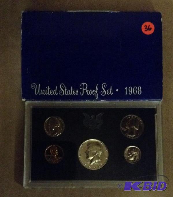 1968-S Proof Set with Cameo Lincoln Cent and Silver Kennedy Half Dollar