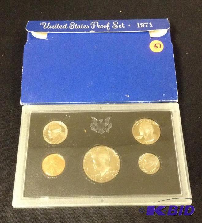 1971-S Proof Set with 2 Rare Ultra Cameo Kennedy Half and Ultra Cameo Washington Quarter