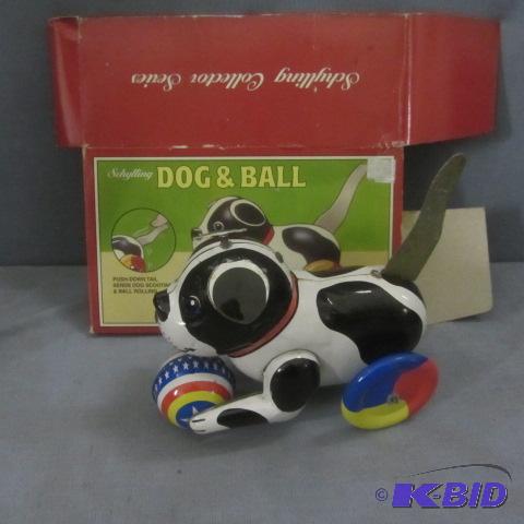 Tin Toy Dog & Ball