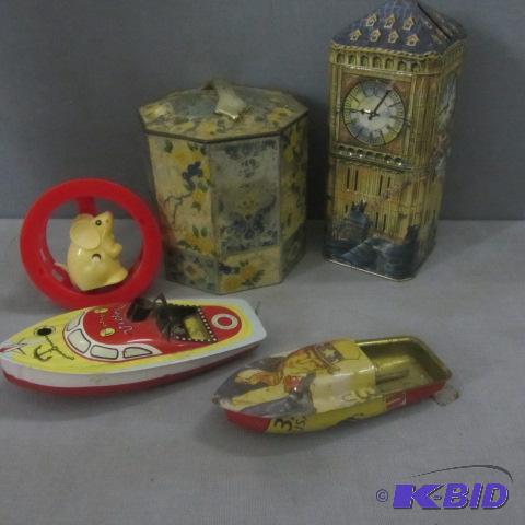 Tin Boat, Bank, Toys