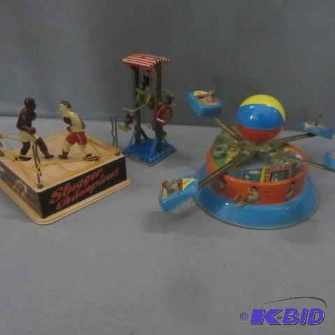 Boxing, Fair Rides Tin Toys