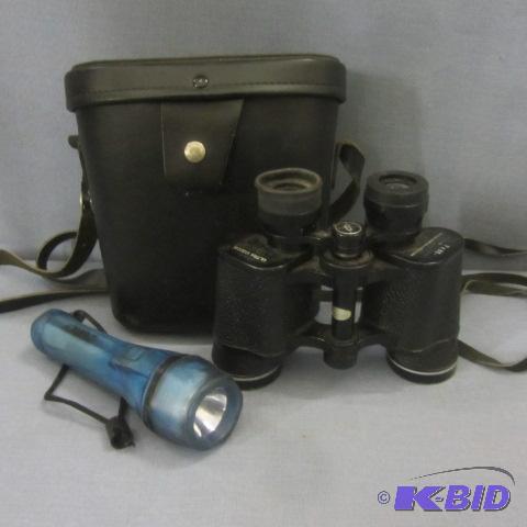 Binoculars, Flashlight