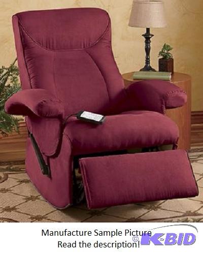 lot 19 image: Rocker Recliner Microfiber Massage Chair - De...