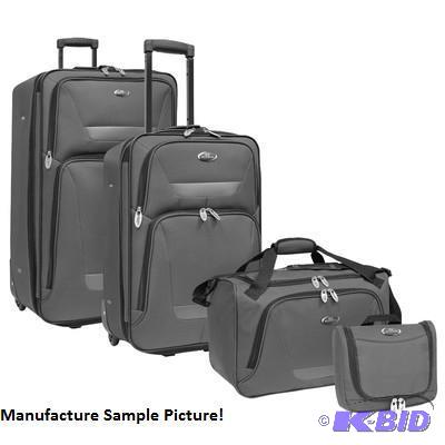 lot 65 image: Four Piece Riverstone Luggage Set - Black wit...