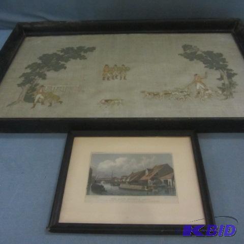 Hunt Scene, Block Print