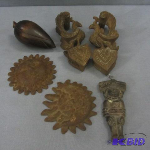 Sun, Moon, Carved Pulleys
