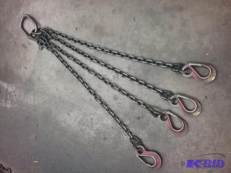 Lifting chain, (4)-50&quot legs, 7 tons...