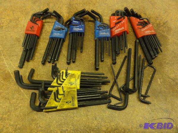 Assorted Allen Wrenches, Standard and Metric...
