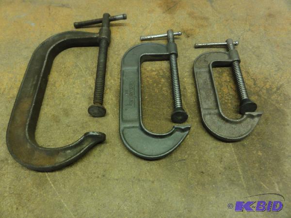 (3) Assorted C-Clamps to include (1) Jorgens...