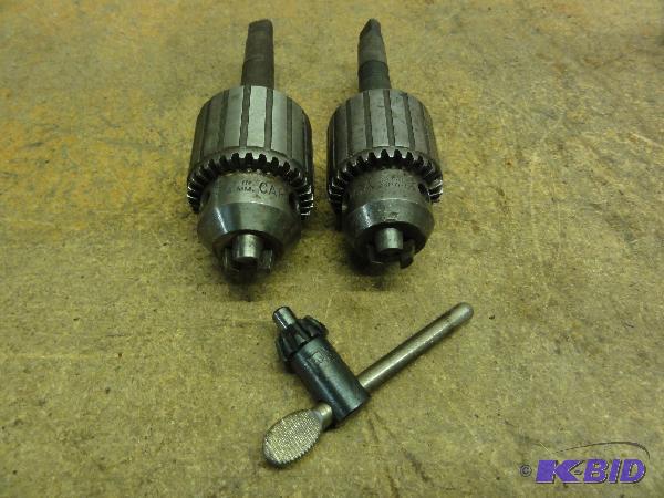 (2) Jacobs Drill Chucks with MT#2 Taper to in...