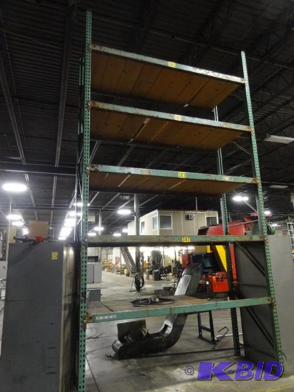 (1) Section of pallet racking to include  ...