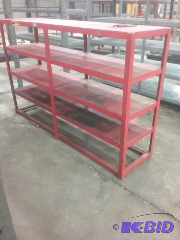 Heavy steel shelf unit, (4) shelves, 51&quot...
