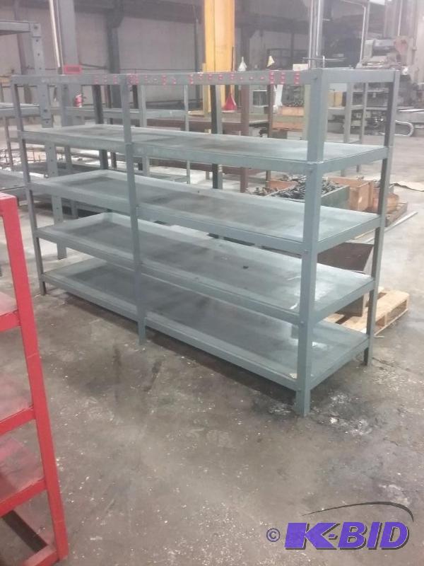 Heavy steel shelf unit, (5) shelves, 63&quot...