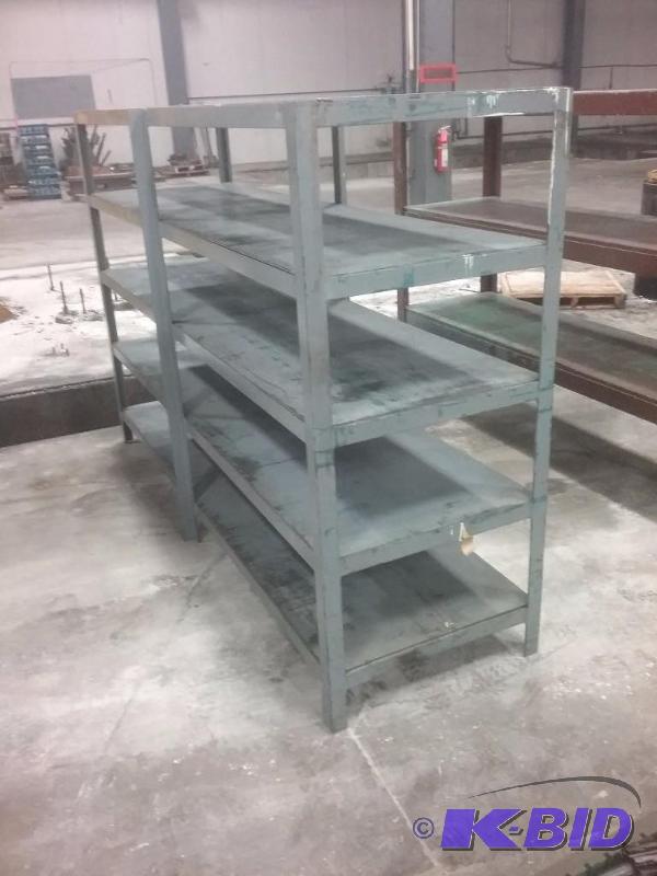 Heavy steel shelf unit, (5) shelves, 63&quot...