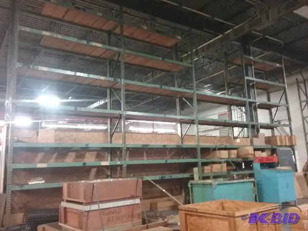 (4) sections of pallet rack. (5) 20 x 36&quo...