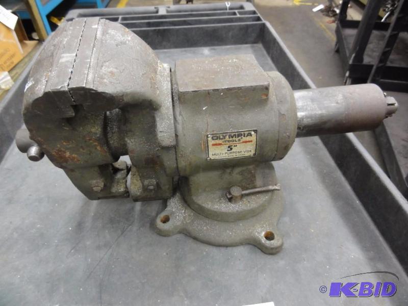 lot 1201 image: Olympia 5" Multipurpose Vise with swivel...