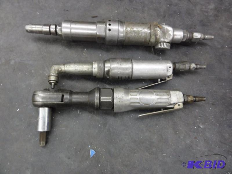 lot 1225 image: (3) Assorted Pneumatic Tools to Include (1) ...