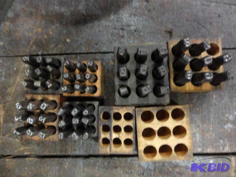 lot 1250 image: Assorted Metal Stamping Tools approximate 14...