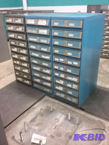 lot 126 image: (3) 20-drawer index card file cabinets 19&quo...