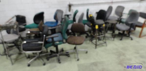 lot 163 image: (22) Assorted Chairs and Stools...