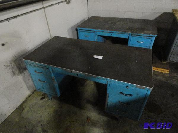 lot 164 image: (2) Steel Desks...