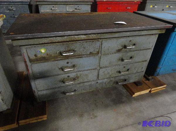 lot 167 image: Heavy Duty Steel 7-drawer cabinet Approximate...