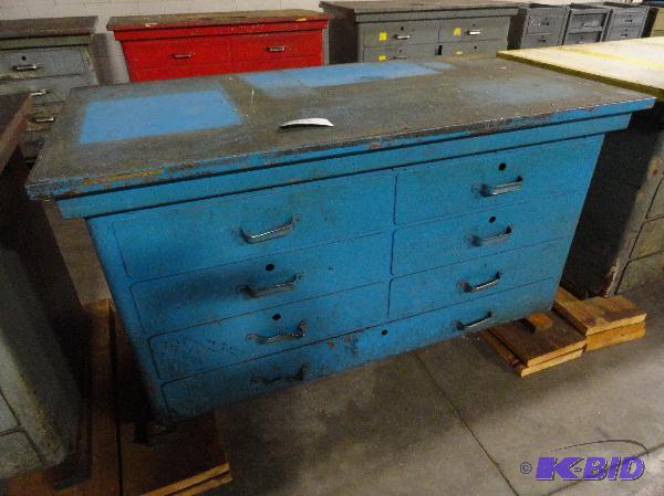 lot 168 image: Heavy Duty Steel 7-drawer cabinet Approximate...