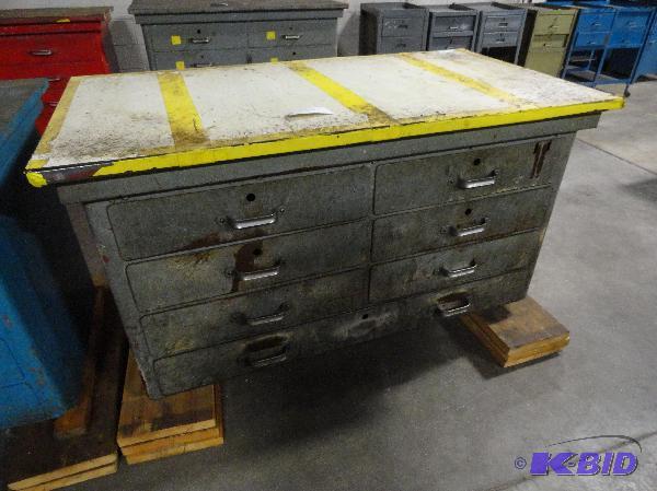 lot 169 image: Heavy Duty Steel 7-drawer cabinet Approximate...