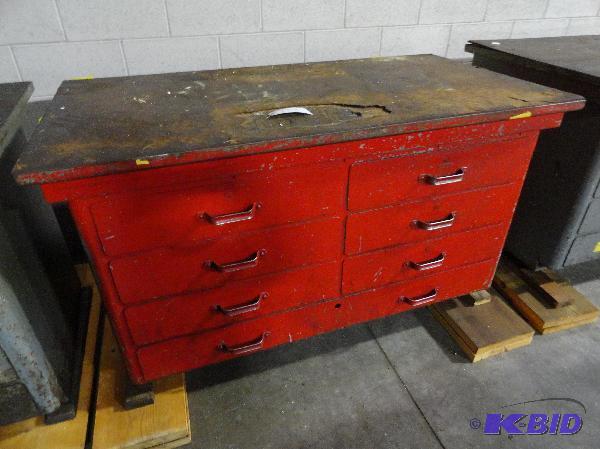 lot 173 image: Heavy Duty Steel 7-drawer cabinet Approximate...